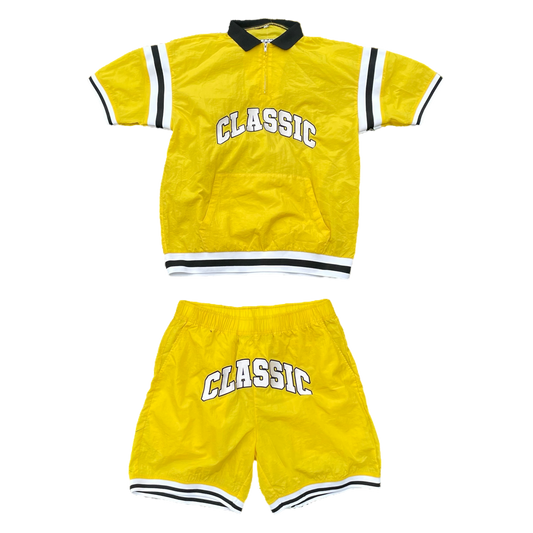 Yellow Windbreaker Set (Top & Bottom)
