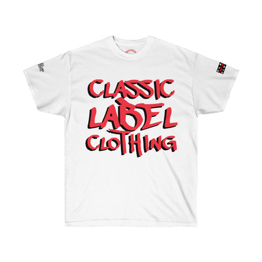 Classic Label Clothing Ultra Cotton Logo Tee (RED & BLACK)