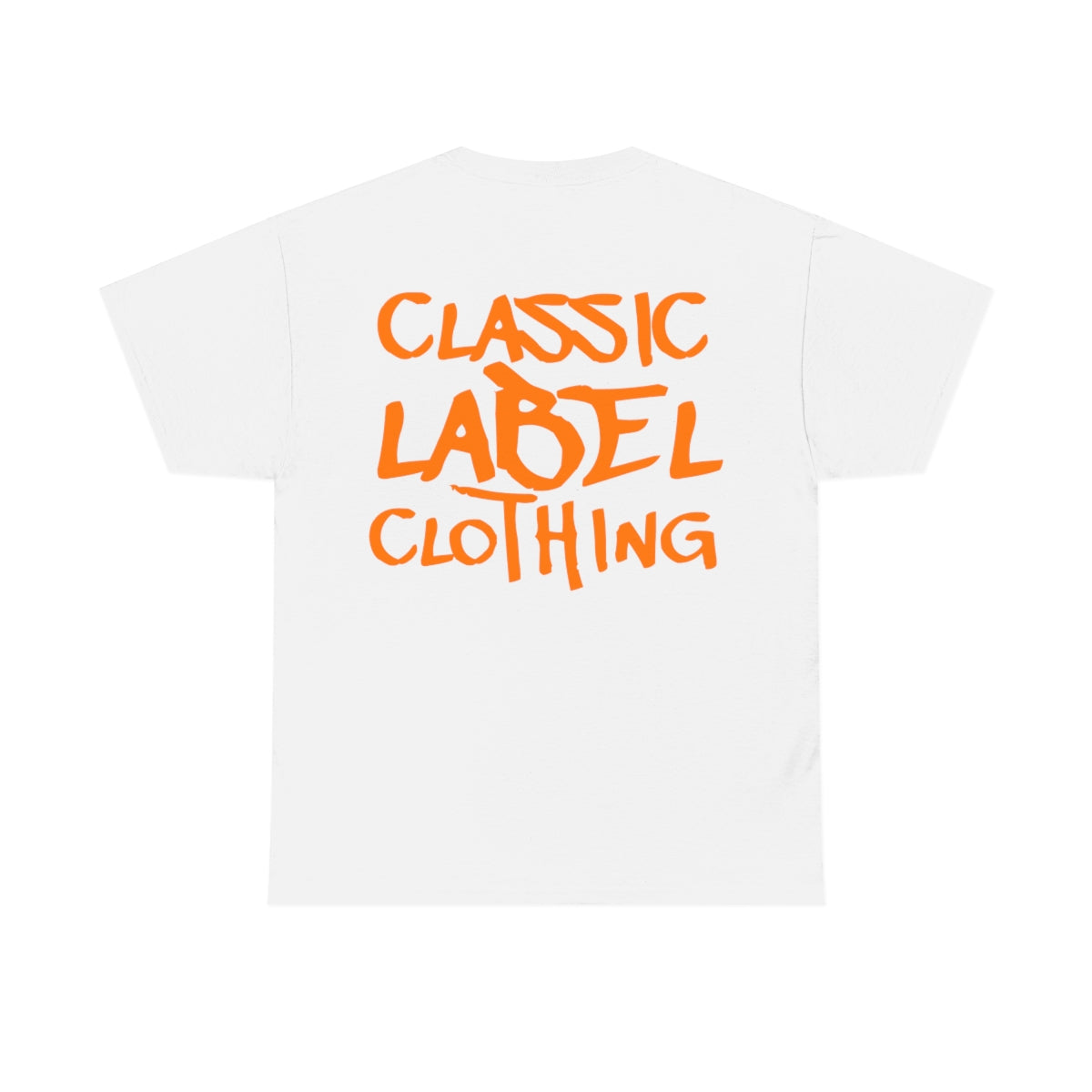 Orange Logo White Tee