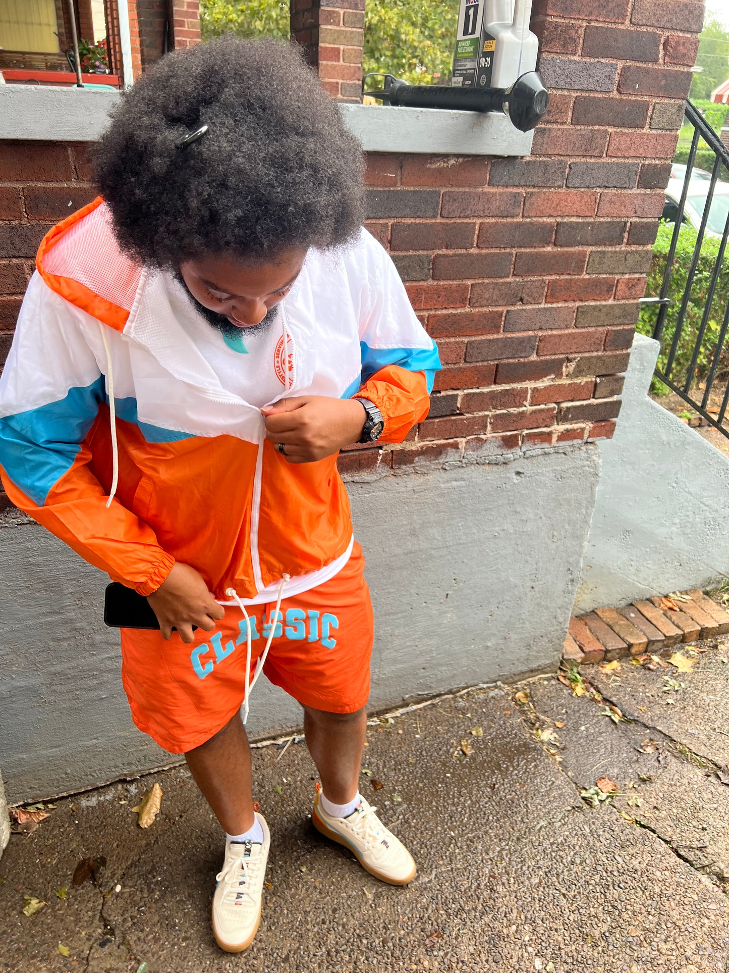 Classic Windbreaker Shorts (ORANGE)