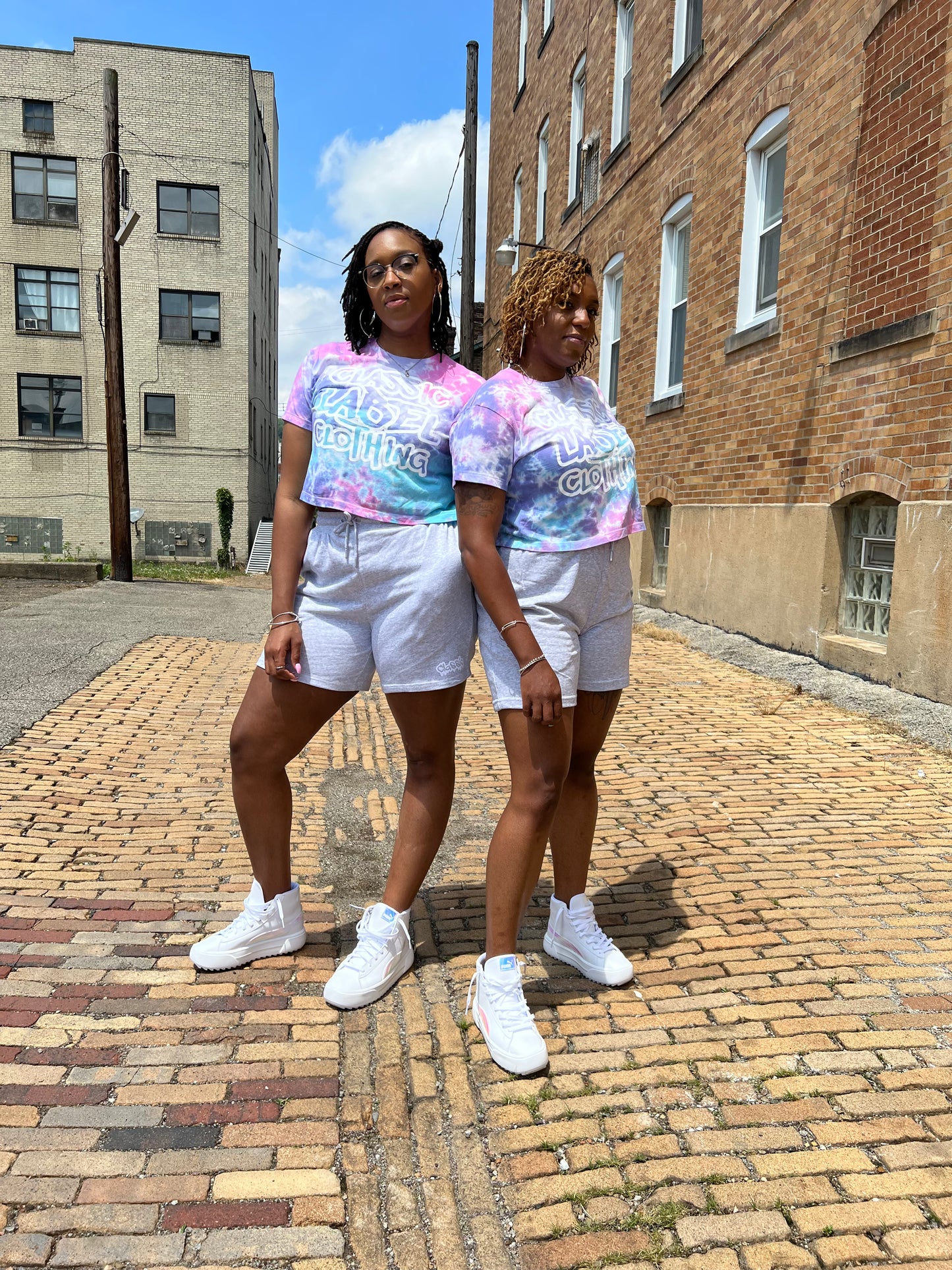 Cotton Candy Tie Dye Ladies Crop Top