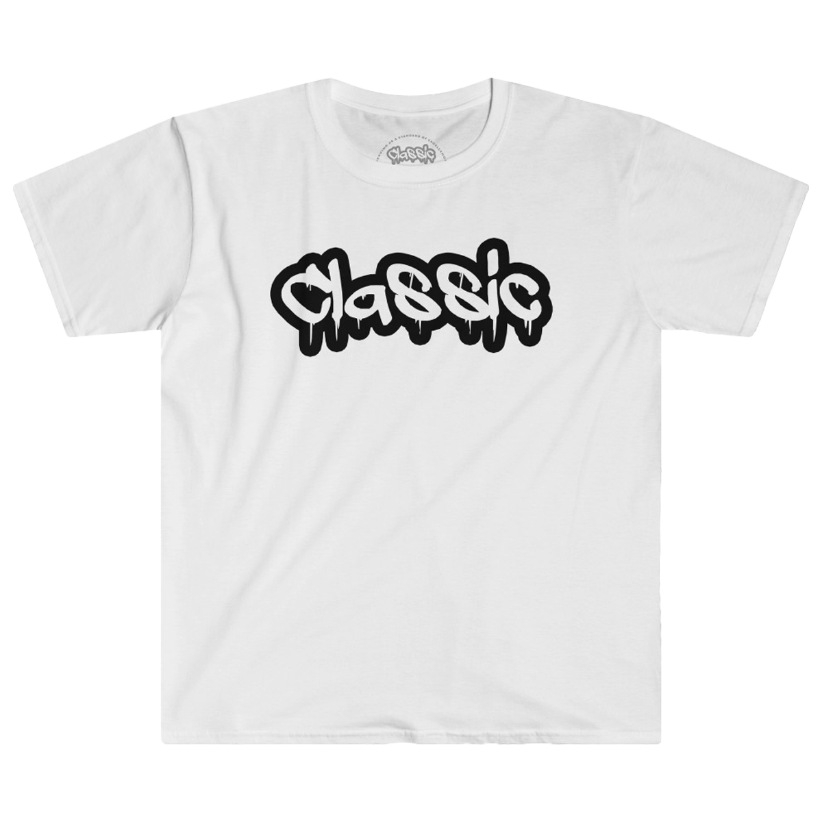 Black on White Classic Logo Tee