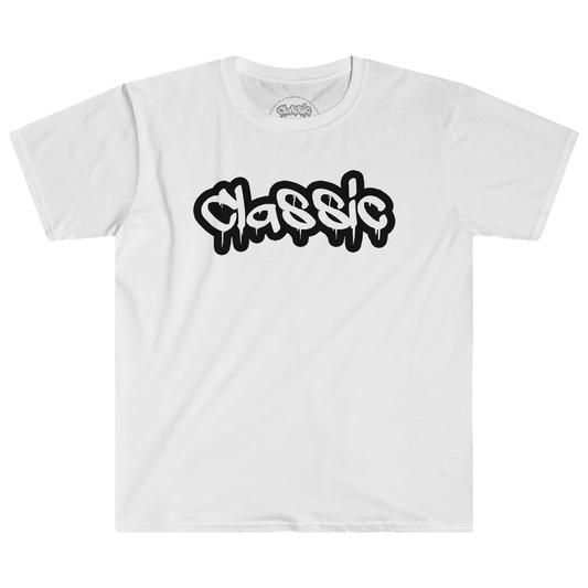 Black on White Classic Logo Tee