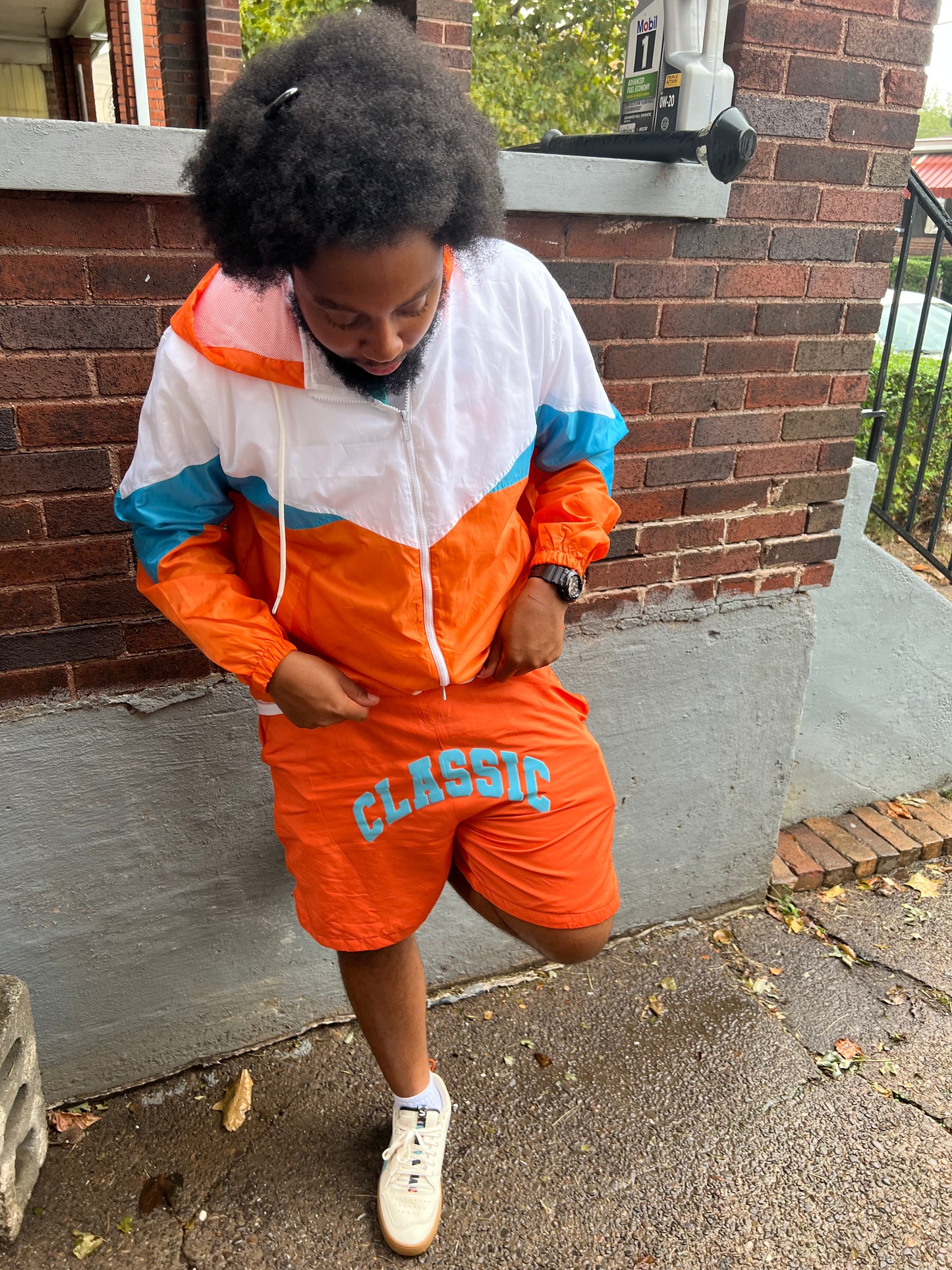 Classic Windbreaker Shorts (ORANGE)
