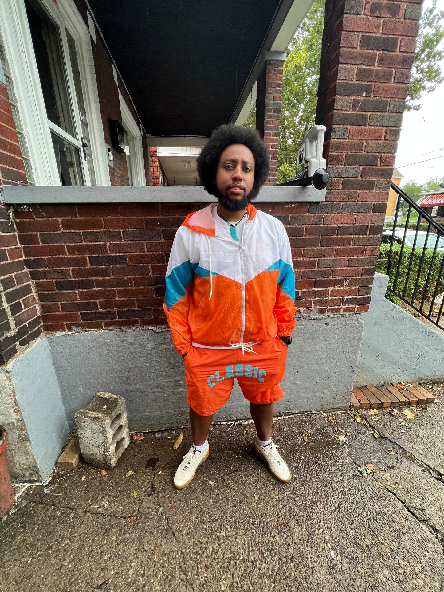 Classic Windbreaker Shorts (ORANGE)