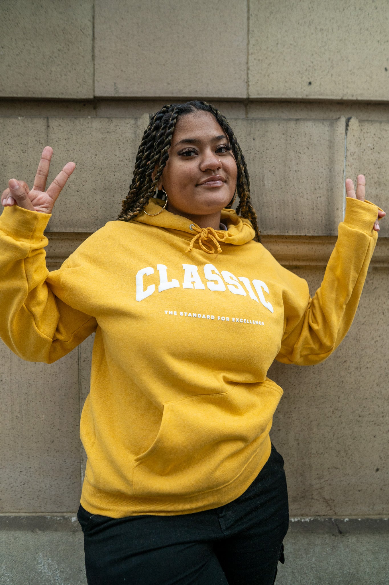 Heather mustard sweatshirt sale