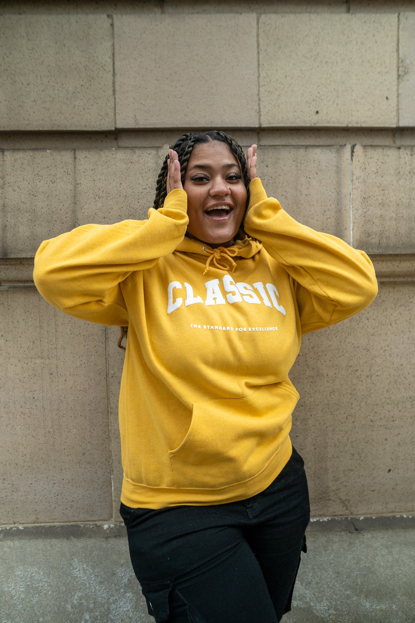 "Classic" Hoodie (Mustard Heather)