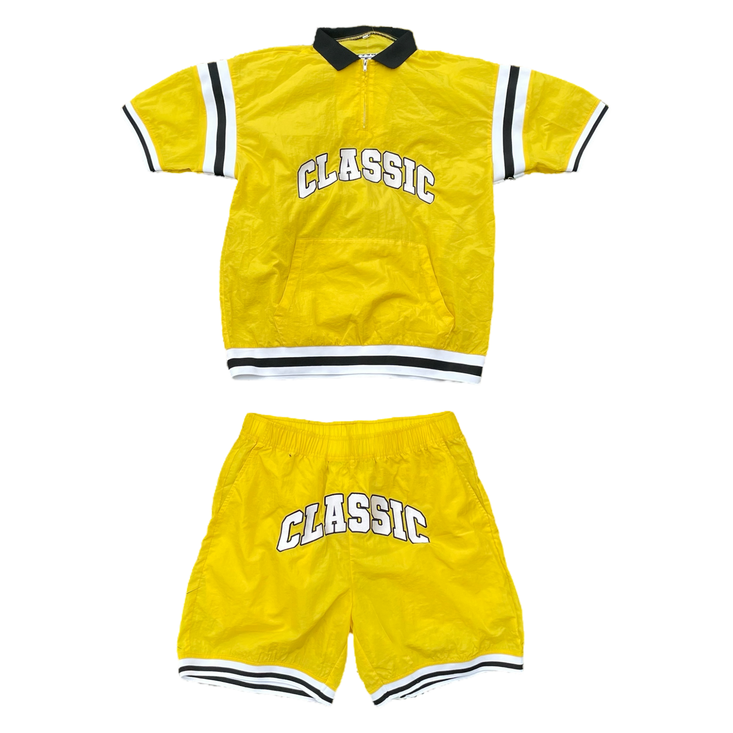 Yellow Windbreaker Set (Top & Bottom)