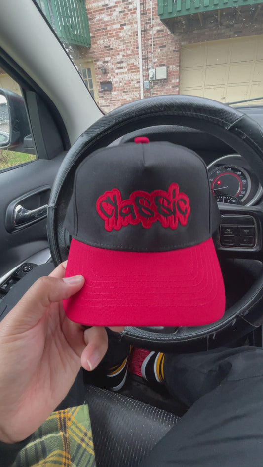 Black & Red Golfer Hat (SnapBack)