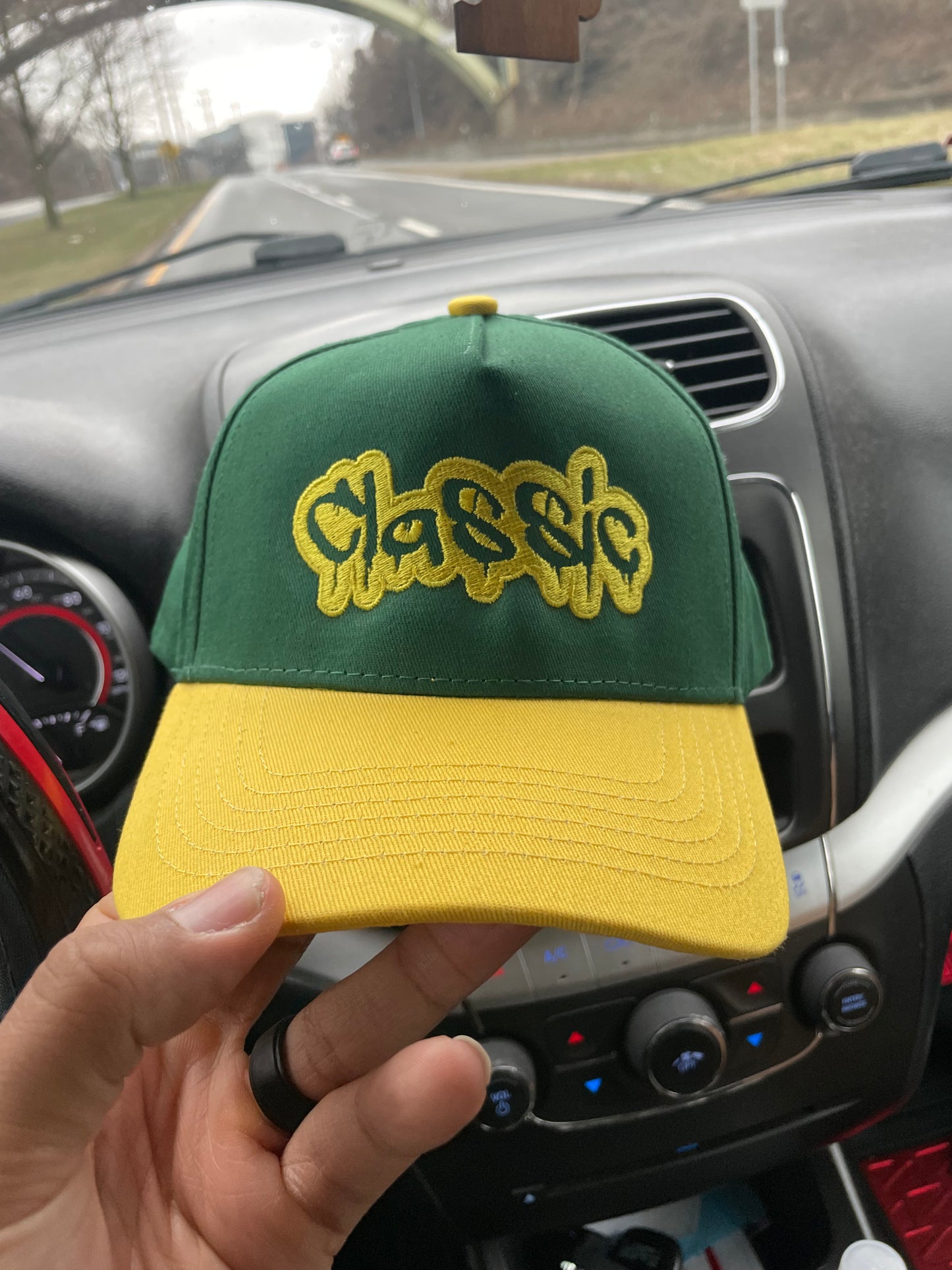 Green & Yellow Golfer Hat (SnapBack)