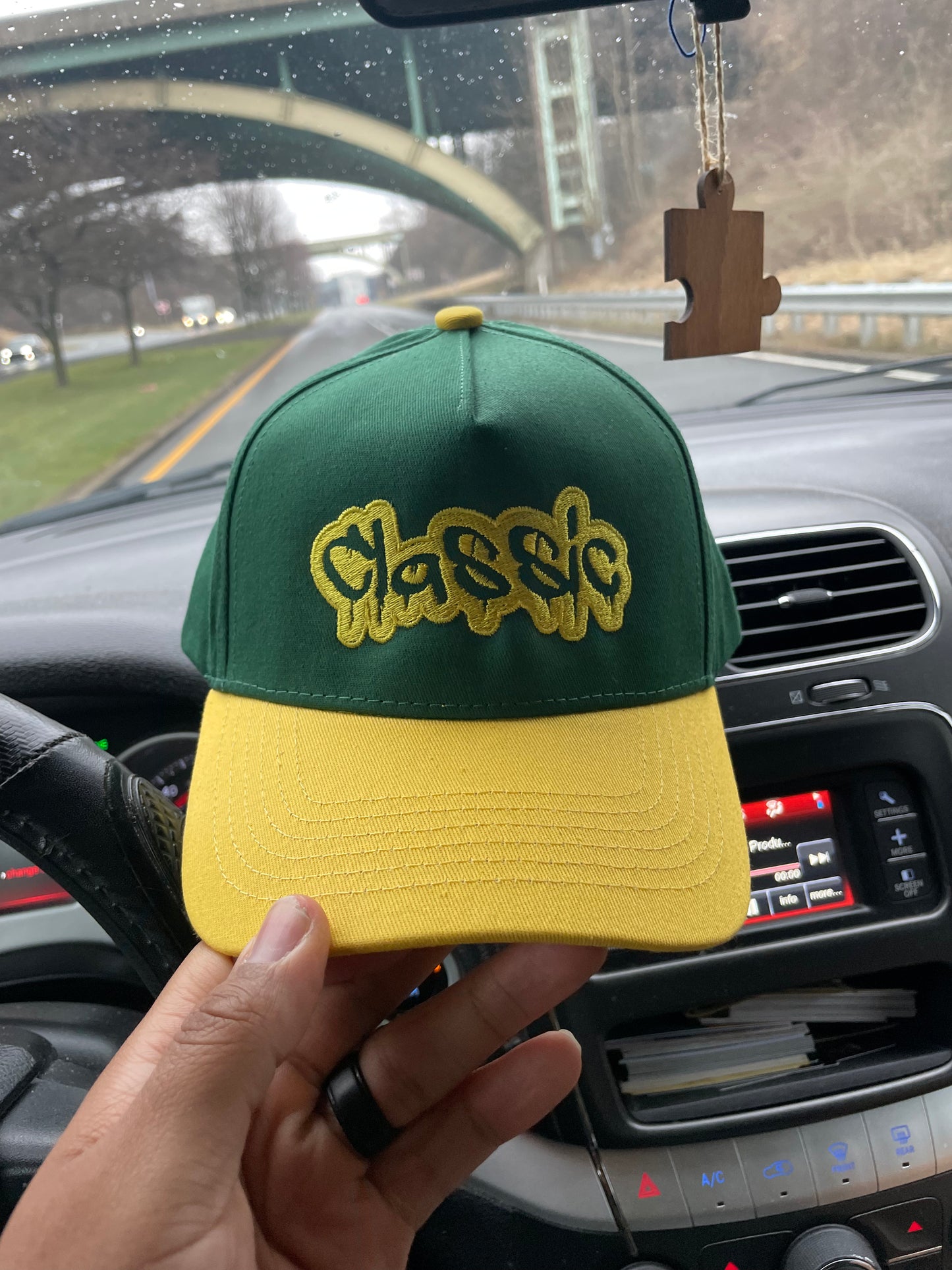 Green & Yellow Golfer Hat (SnapBack)