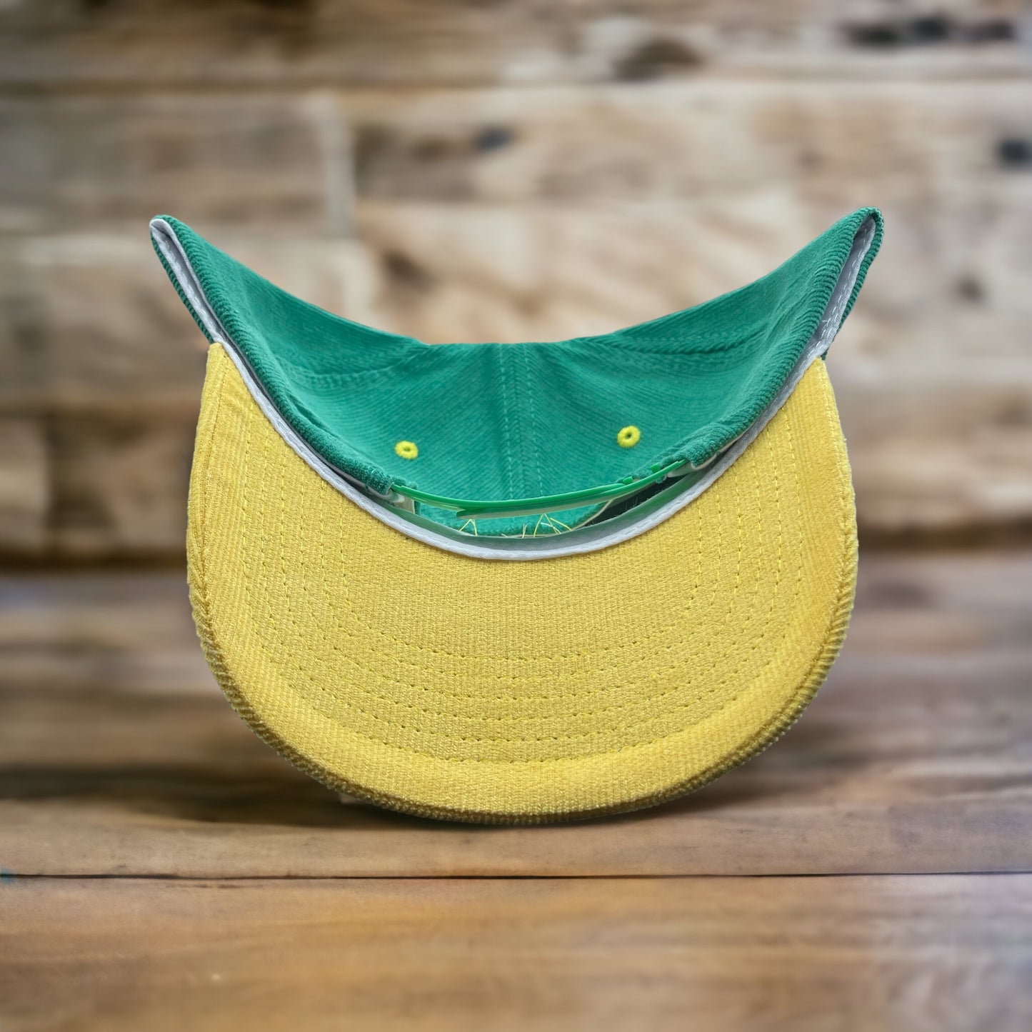 Green & Yellow Corduroy Golfer Hat (SnapBack)