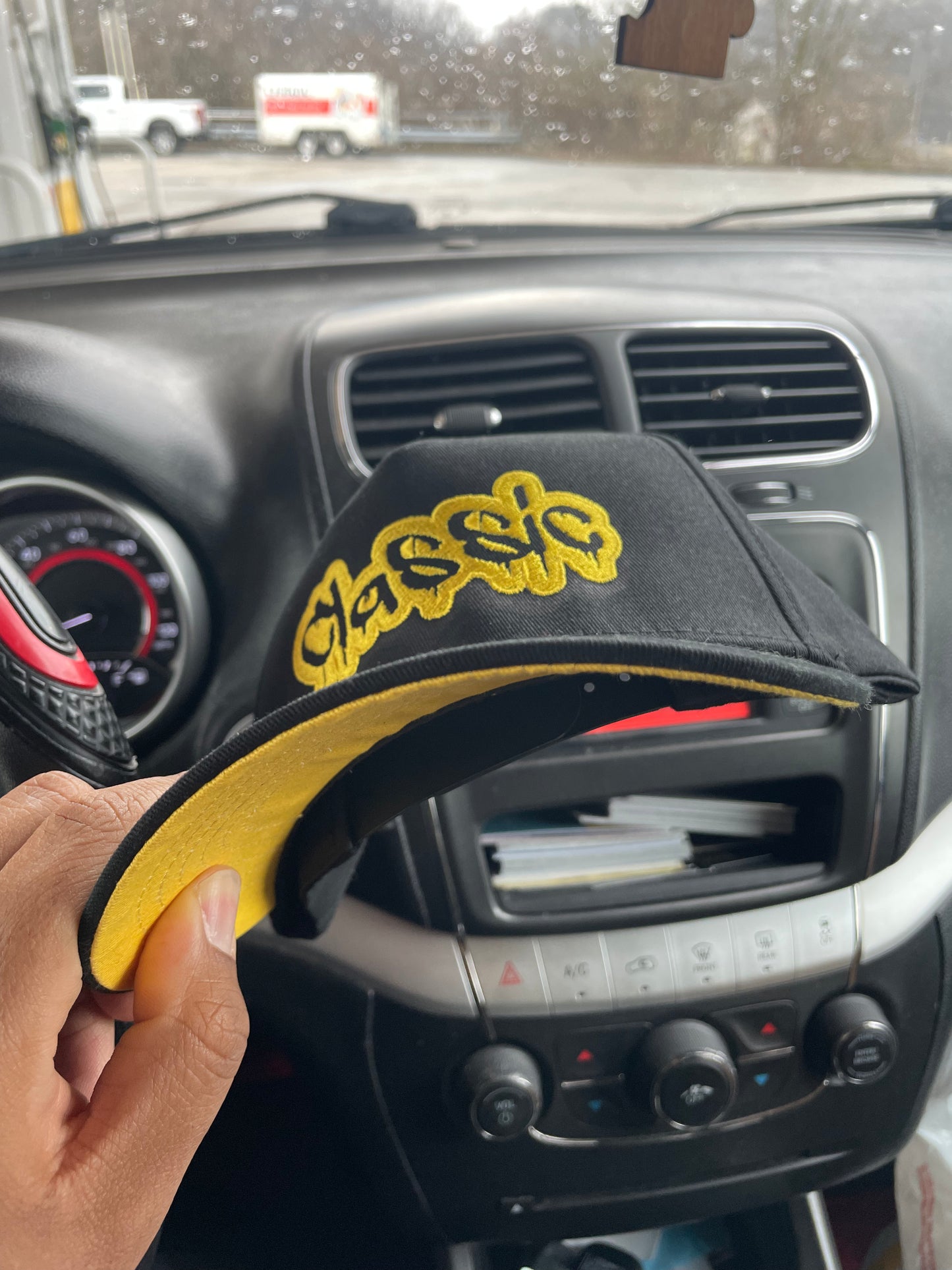 Black & Yellow Golfer Hat (SnapBack)