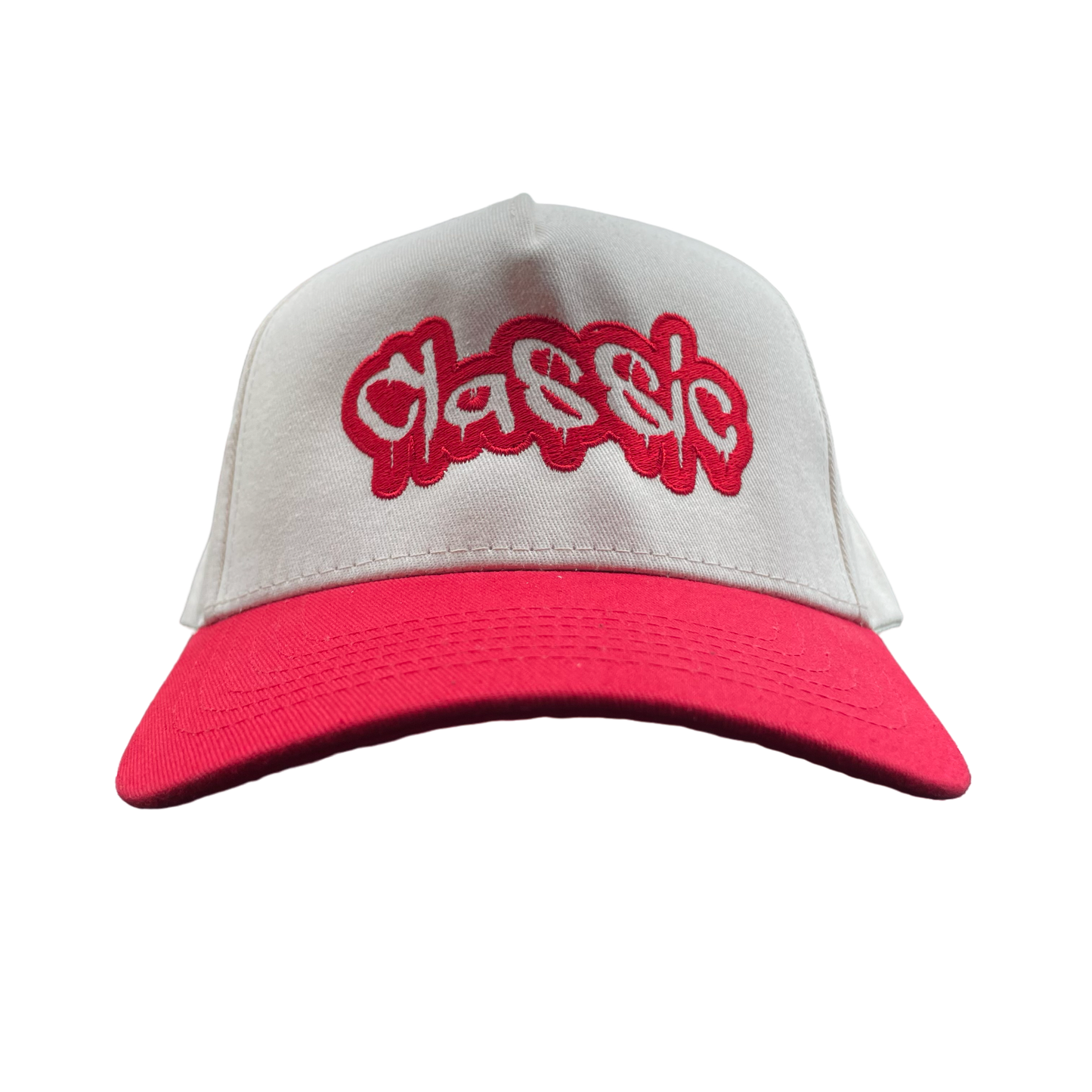 Natural & Red Golfer Hat (SnapBack)