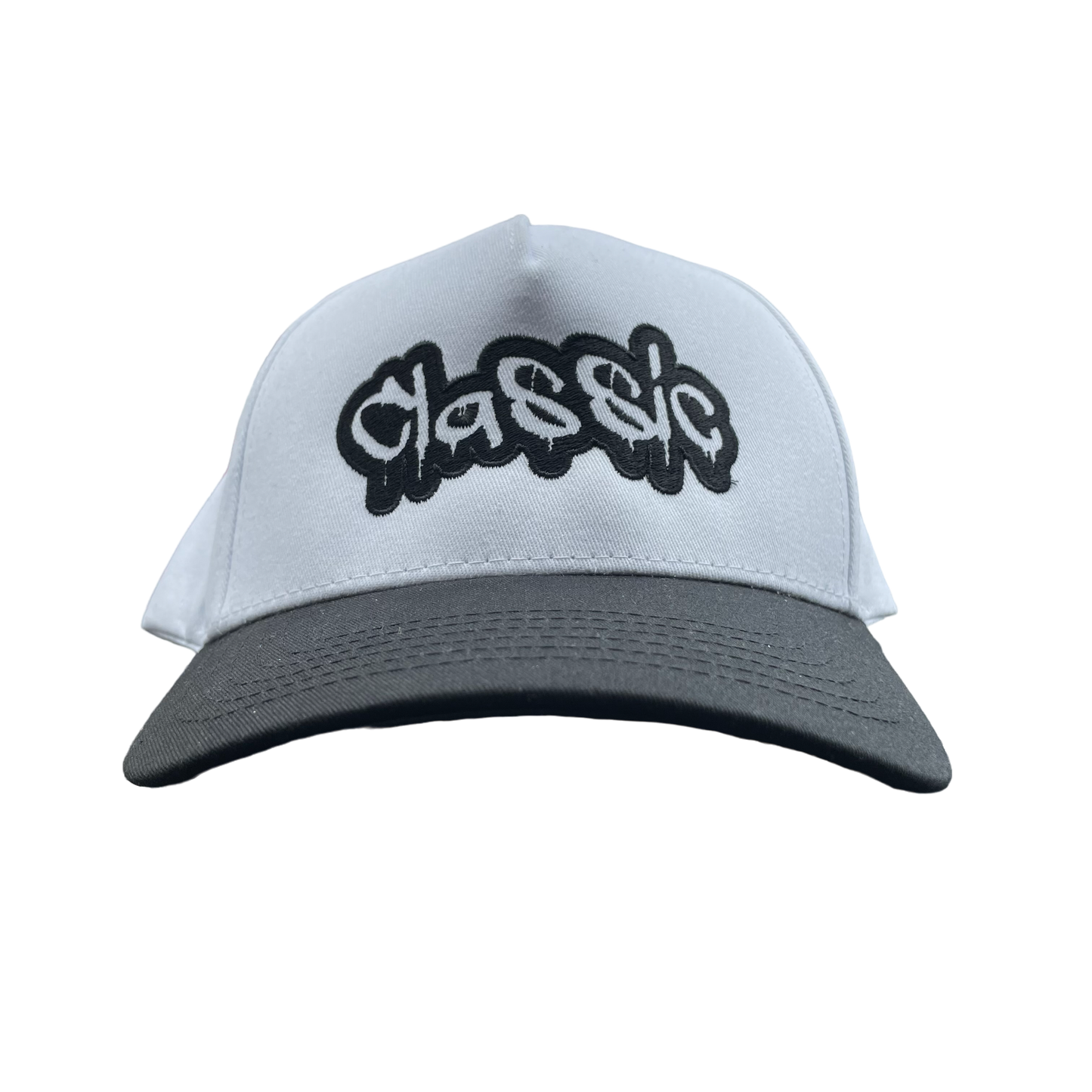 White & Black Golfer Hat (SnapBack)