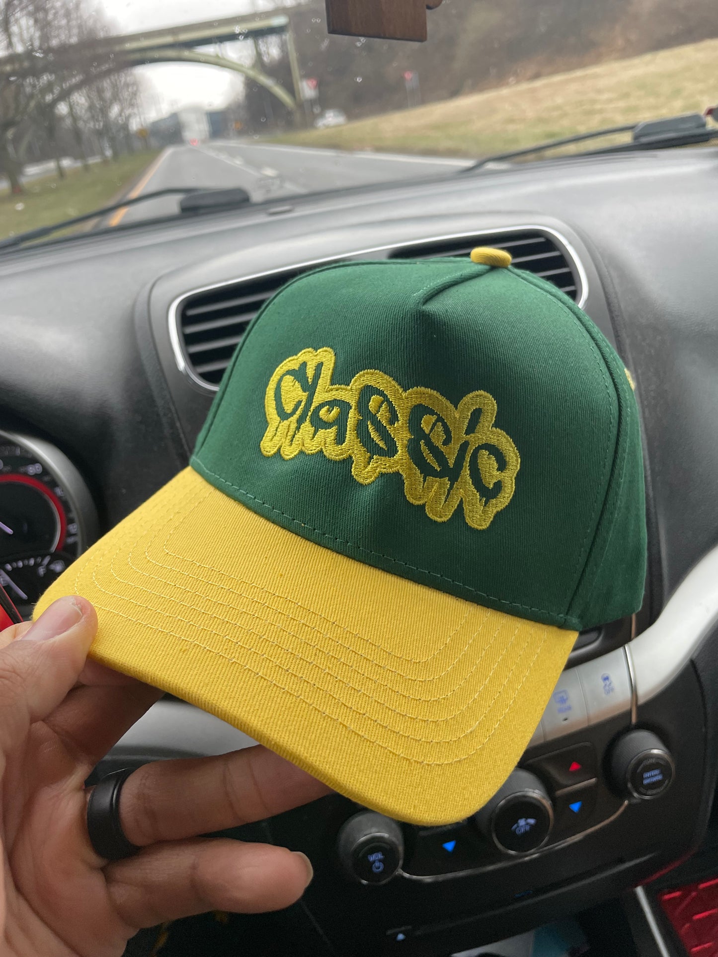 Green & Yellow Golfer Hat (SnapBack)