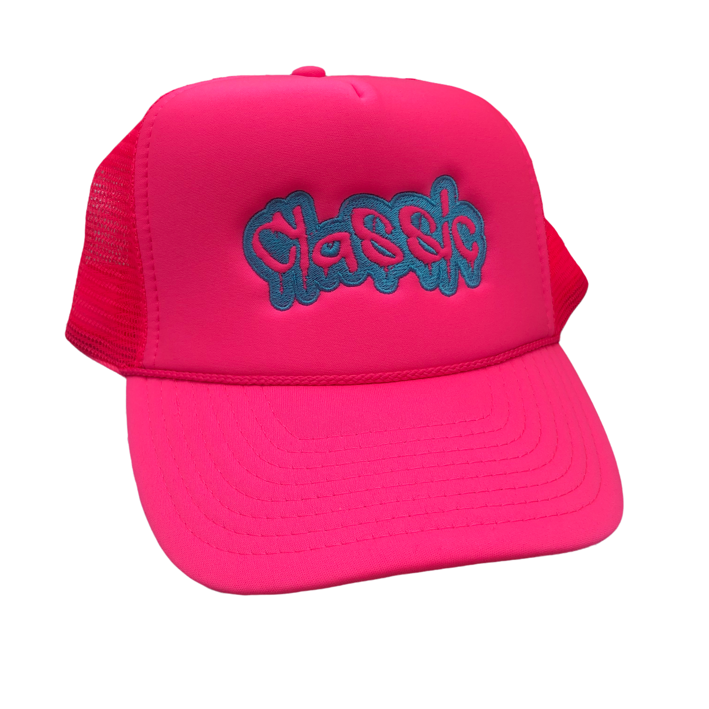 Neon Pink Classic Trucker Hat